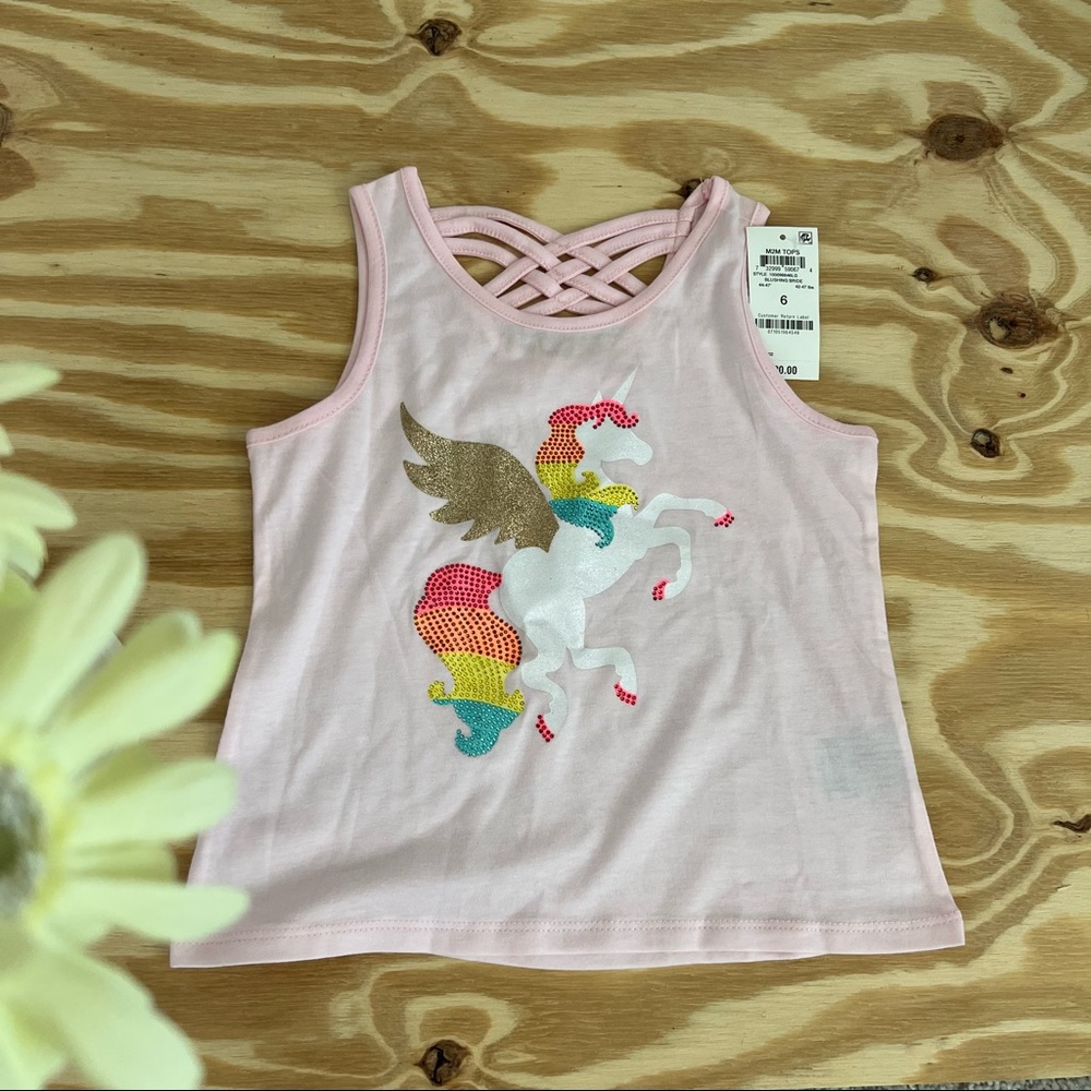 Epic threads blushing bride unicorn print  size 6